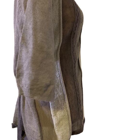 J. Jill Striped Wool & Mohair Blend Cardigan Sweater Size LP - Picture 5 of 13